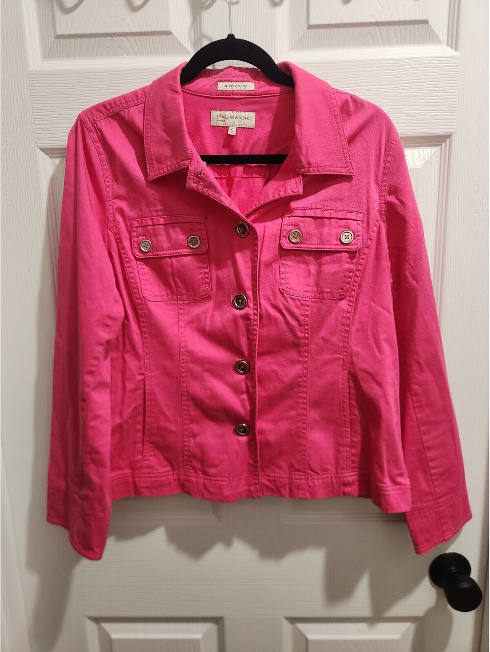 Jones New York Sport Pink Stretch Cotton Jacket XL